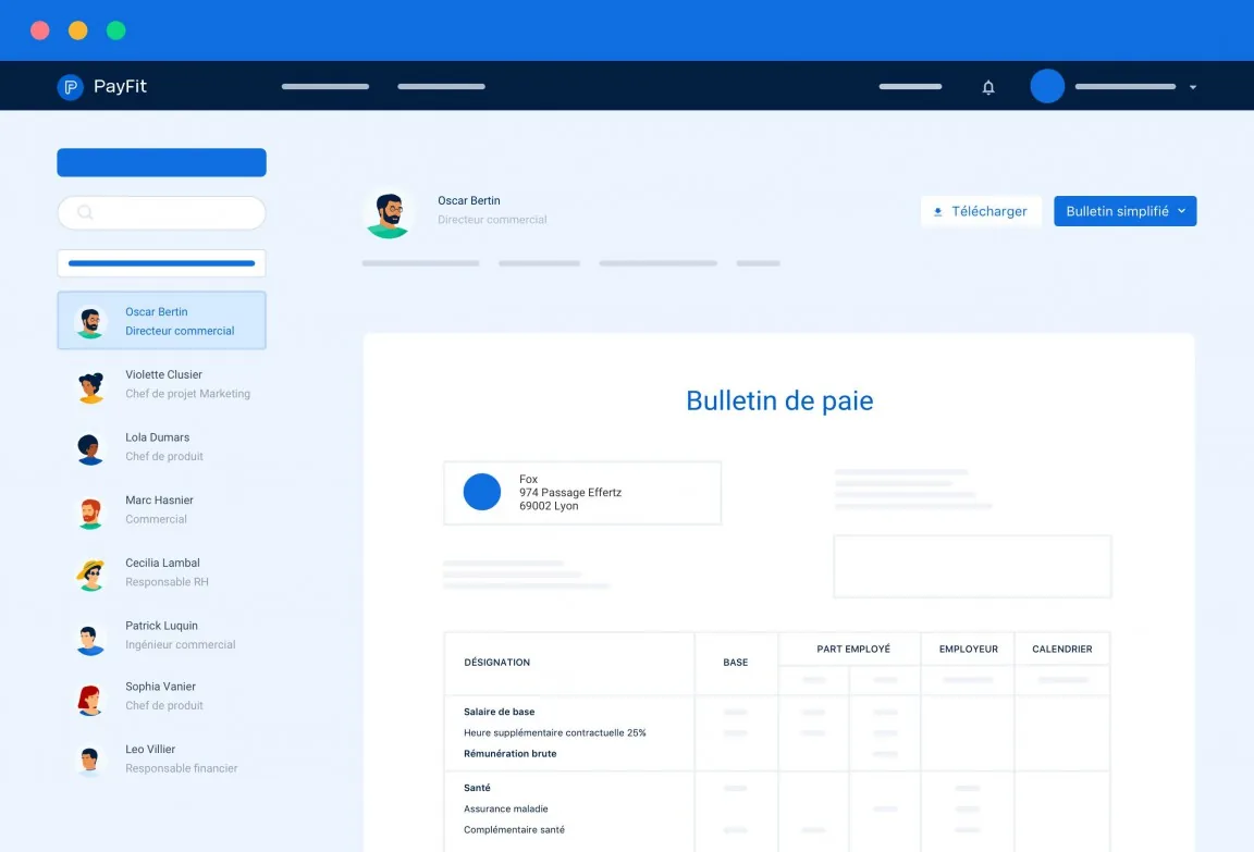 Bulletin de paie dans PayFit